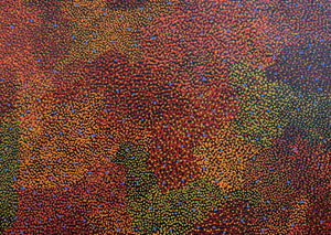 Bush Plum Dreaming by Josie Petrick Kemarre by Josie (Josepha) Petrick, 120cm x 60cm. Australian Aboriginal Art.