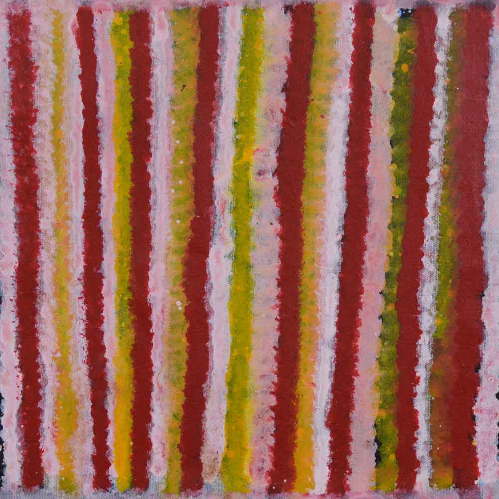 Conkerberry Dreaming by Matthew Mpetyane by Matthew Mpetyane, 30cm x 30cm. Australian Aboriginal Art.