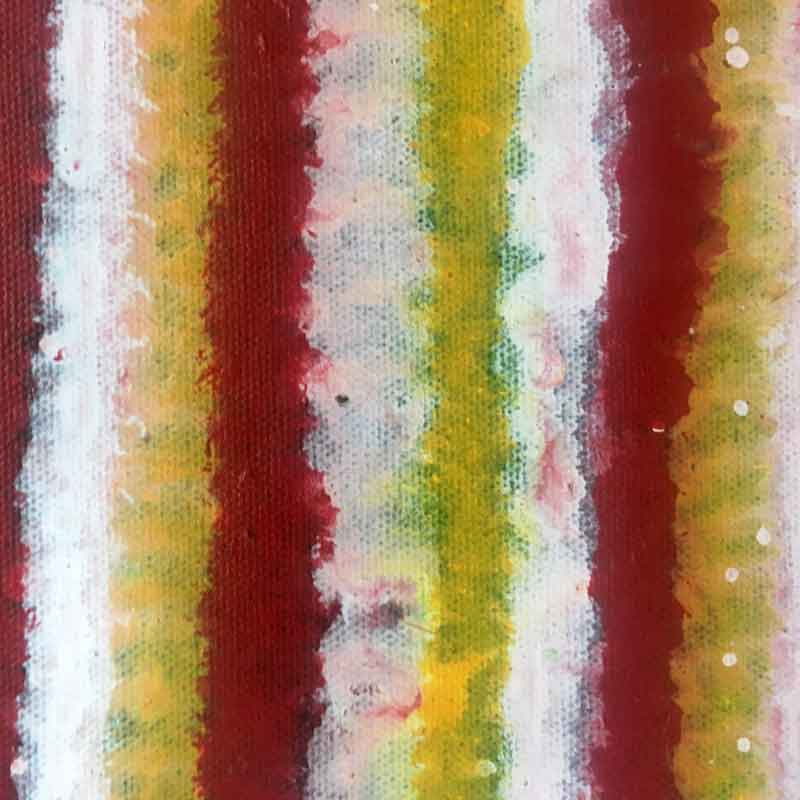Conkerberry Dreaming by Matthew Mpetyane by Matthew Mpetyane, 30cm x 30cm. Australian Aboriginal Art.