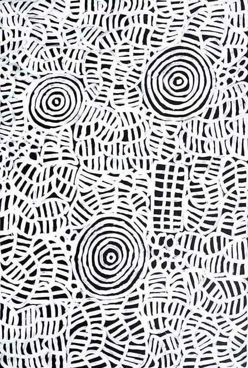 My Mother's Country by Betty Mbitjana, 90cm x 60cm. Aboriginal Painting. #AboriginalArt #UtopiaLane