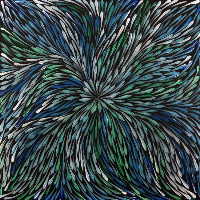 Wild Flowers by Sacha Long Petyarre (SOLD), 30cm x 30cm. Aboriginal Painting. #AboriginalArt #UtopiaLane