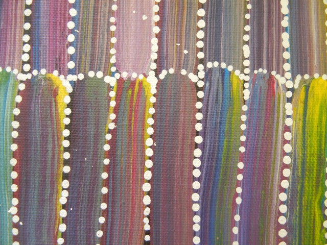 Anaty (Desert Yam) by Jeannie Mills Pwerle (SOLD), 30cm x 30cm. Aboriginal Painting. #AboriginalArt #UtopiaLane