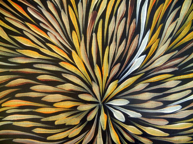Wild Flowers by Sacha Long Petyarre (SOLD), 30cm x 30cm. Aboriginal Painting. #AboriginalArt #UtopiaLane