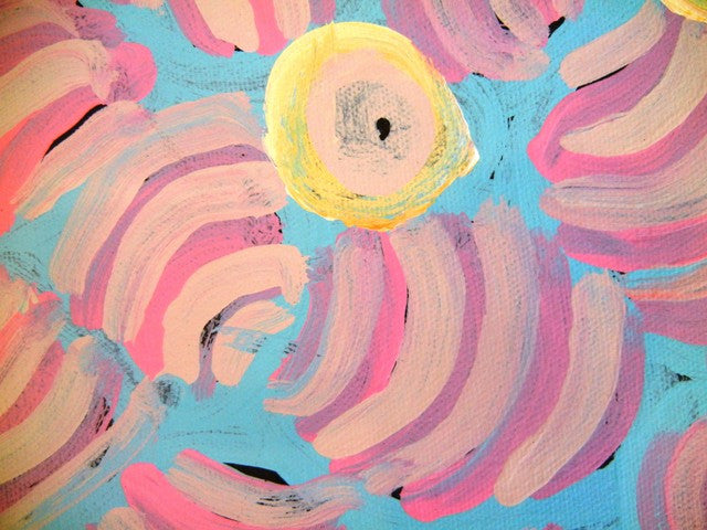 Soakages by Lena Pwerle (SOLD), 30cm x 30cm. Aboriginal Painting. #AboriginalArt #UtopiaLane
