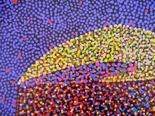 Bush Plum Dreaming by Josie (Josepha) Petrick (SOLD), 30cm x 30cm. Aboriginal Painting. #AboriginalArt #UtopiaLane