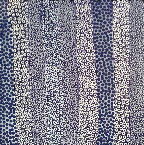 Ngkwerlp (Wild Tobacco) by Violet Payne (SOLD), 30cm x 30cm. Aboriginal Painting. #AboriginalArt #UtopiaLane