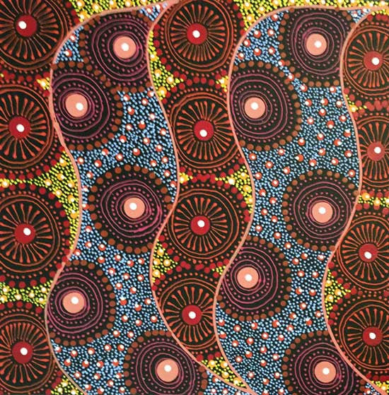 Alpar Seed Story by Karen Bird Ngale (SOLD), 30cm x 30cm. Aboriginal Painting. #AboriginalArt #UtopiaLane