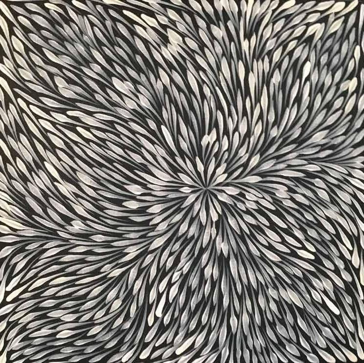 Wild Flowers by Sacha Long Petyarre (SOLD), 30cm x 30cm. Aboriginal Painting. #AboriginalArt #UtopiaLane