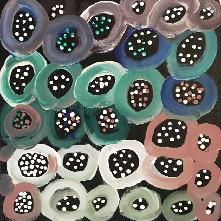 Soakage by Lena Pwerle. Shop from Utopia Lane Art #AboriginalArt