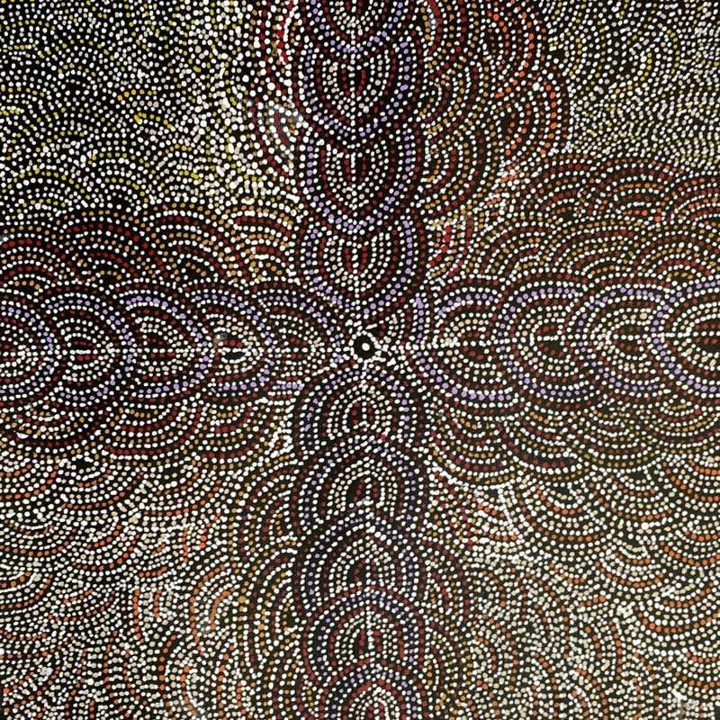 Bush Turkey by Rosie Pwerle by Rosie Pwerle, 30cm x 30cm. Australian Aboriginal Art.