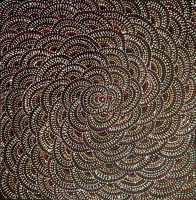 Yerramp (Honey Ant) Dreaming by Nora Petyarre (SOLD), 30cm x 30cm. Aboriginal Painting. #AboriginalArt #UtopiaLane