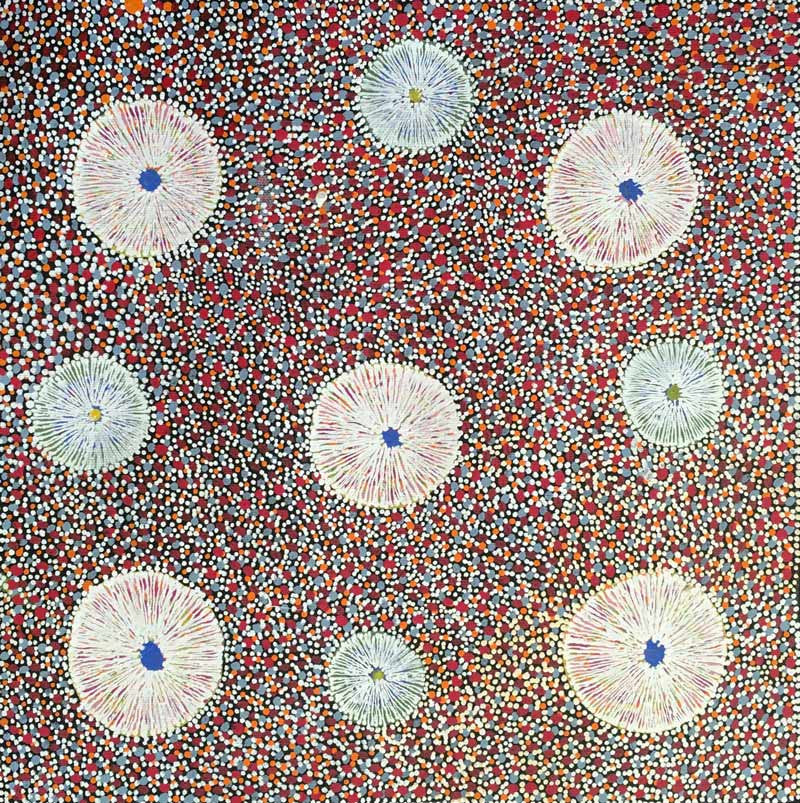 Country by Katie Kemarre (SOLD), 30cm x 30cm. Aboriginal Painting. #AboriginalArt #UtopiaLane
