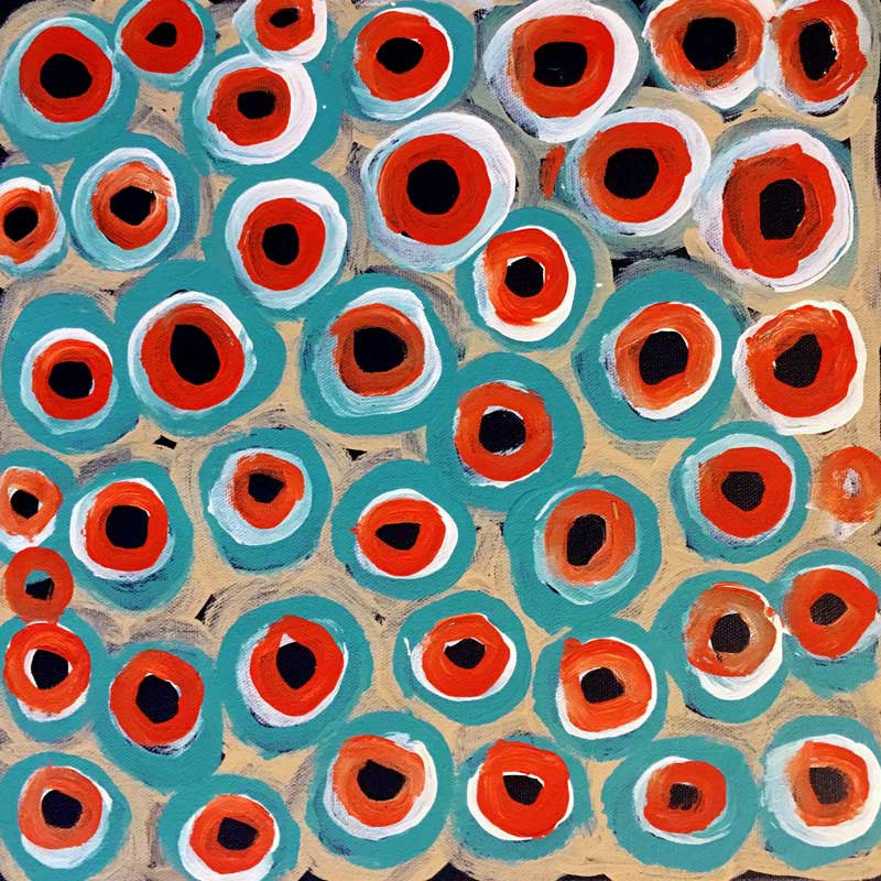 Aboriginal painting by Lena Pwerle: "Soakage". Learn more. www.utopialaneart.com.au  #aboriginalart #utopialaneart #lenapwerle