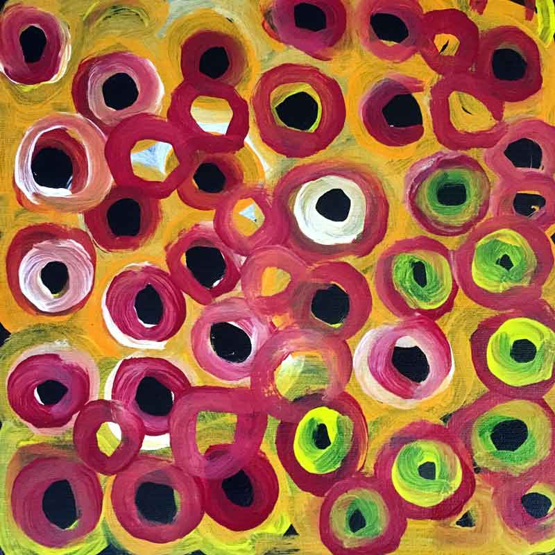 Aboriginal painting by Lena Pwerle: "Soakage". Learn more. www.utopialaneart.com.au  #aboriginalart #utopialaneart #lenapwerle