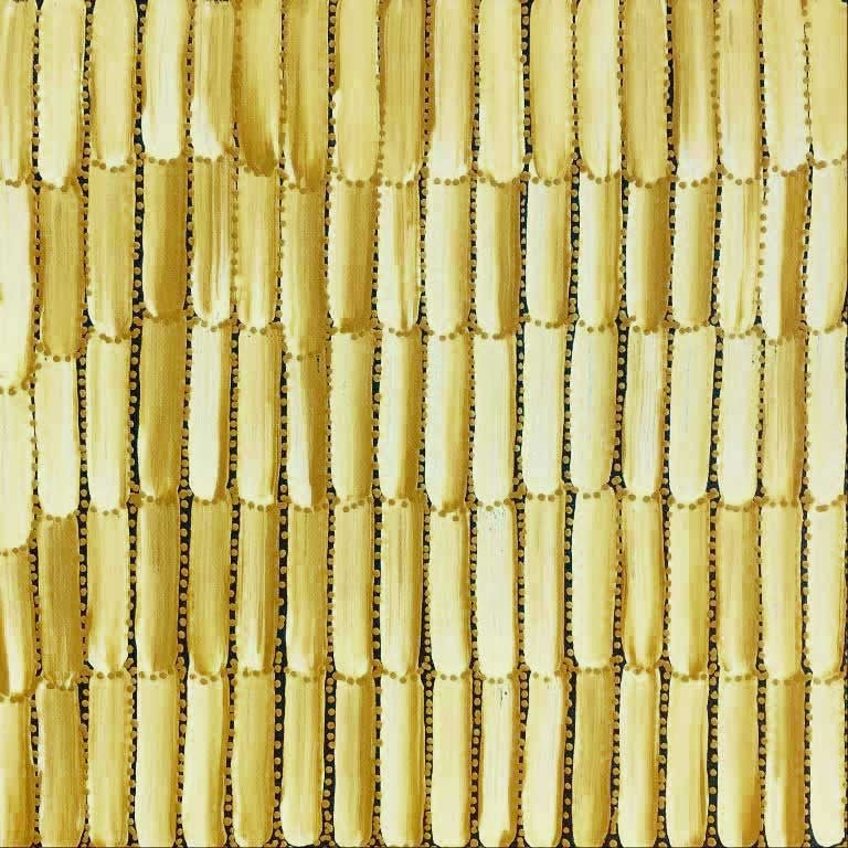 Anaty (Desert Yam) by Jeannie Mills Pwerle (SOLD), 30cm x 30cm. Aboriginal Painting. #AboriginalArt #UtopiaLane