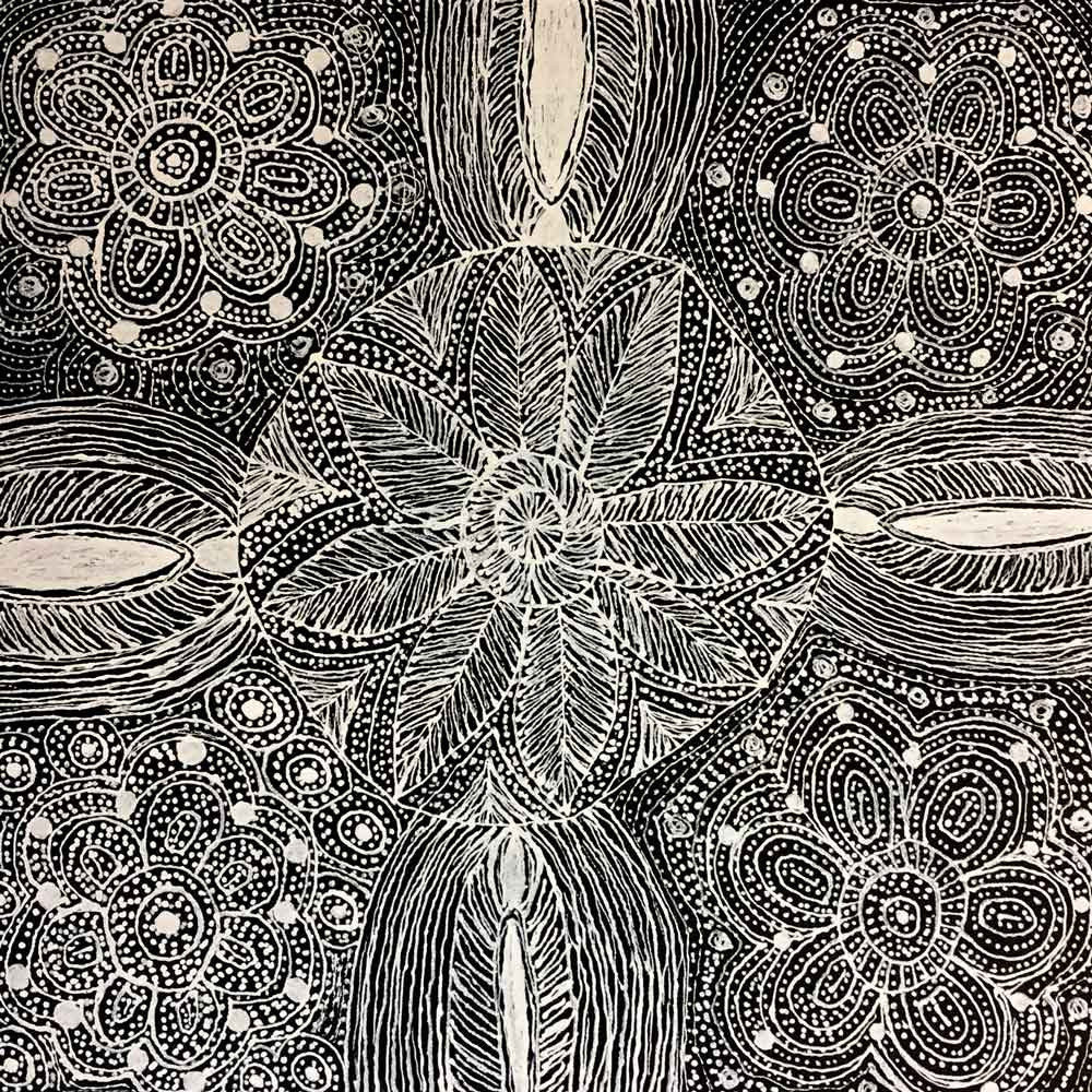 Alhepalh by Michelle Lion Kngwarreye by Michelle Lion Kngwarreye, 30cm x 30cm. Australian Aboriginal Art.