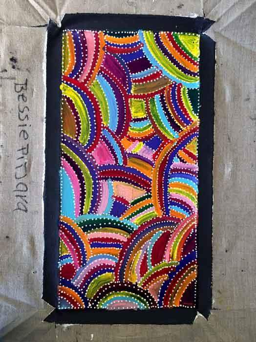Body Paint Designs by Bessie Petyarre, 40cm x 20cm. Aboriginal Painting. #AboriginalArt #UtopiaLane