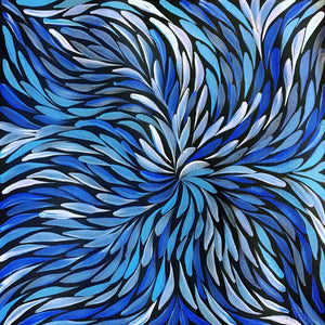 Yam Flower by Janet Golder Kngwarreye by Janet Golder Kngwarreye, 30cm x 30cm. Australian Aboriginal Art.