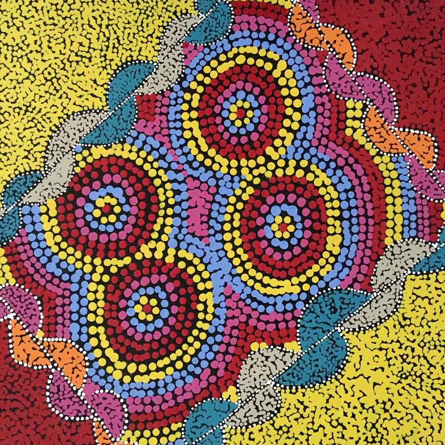 Country by Nikita Inkamala by Nikita Inkamala, 30cm x 30cm. Australian Aboriginal Art.