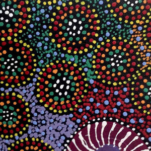 Ntyemeny (Berries) by Thelma Dixon by Thelma Dixon, 30cm x 30cm. Australian Aboriginal Art.