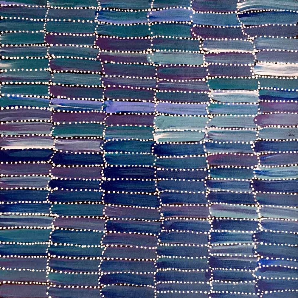 Anaty (Desert Yam) by Jeannie Mills Pwerle, 30cm x 30cm. Aboriginal Painting. #AboriginalArt #UtopiaLane