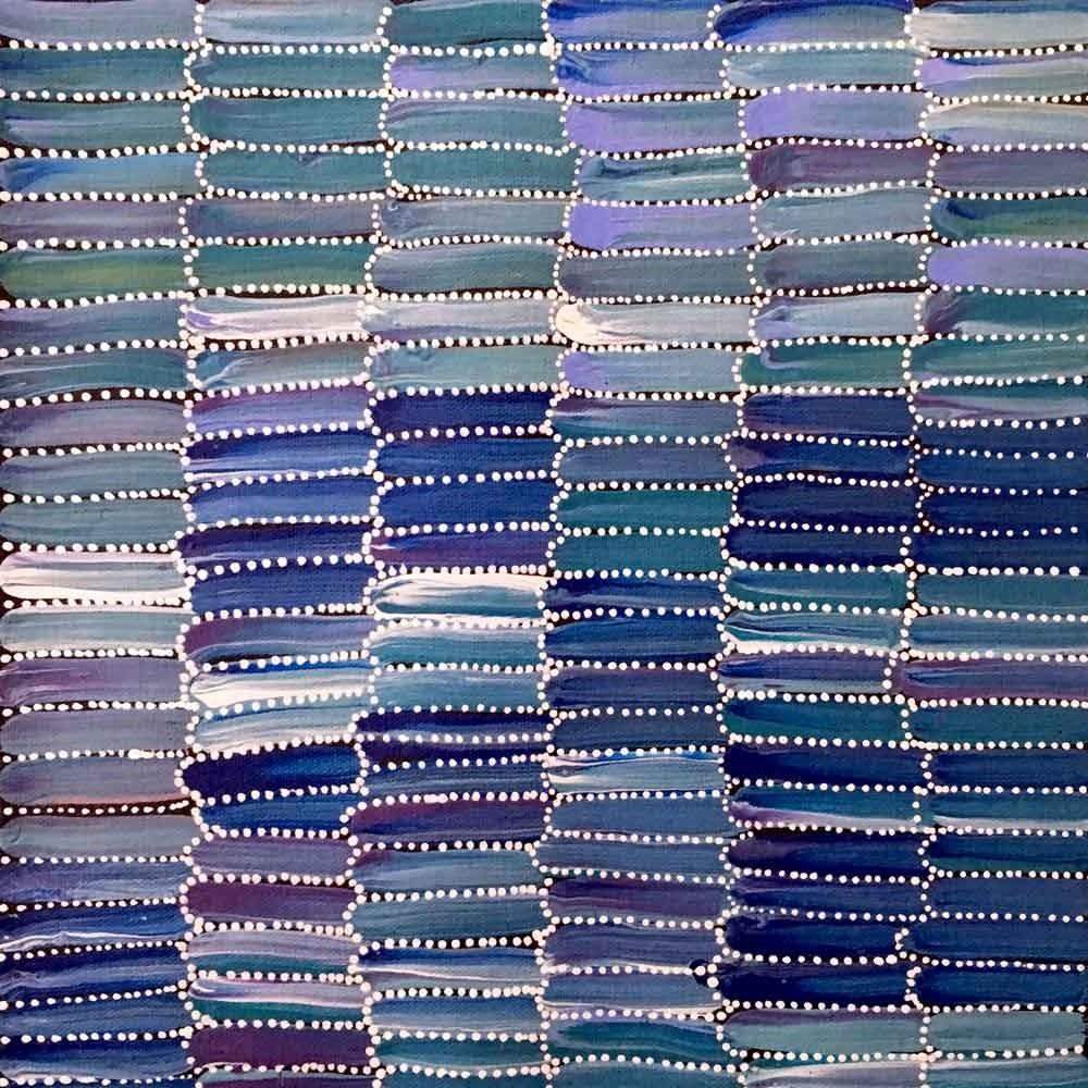 Anaty (Desert Yam) by Jeannie Mills Pwerle, 30cm x 30cm. Aboriginal Painting. #AboriginalArt #UtopiaLane
