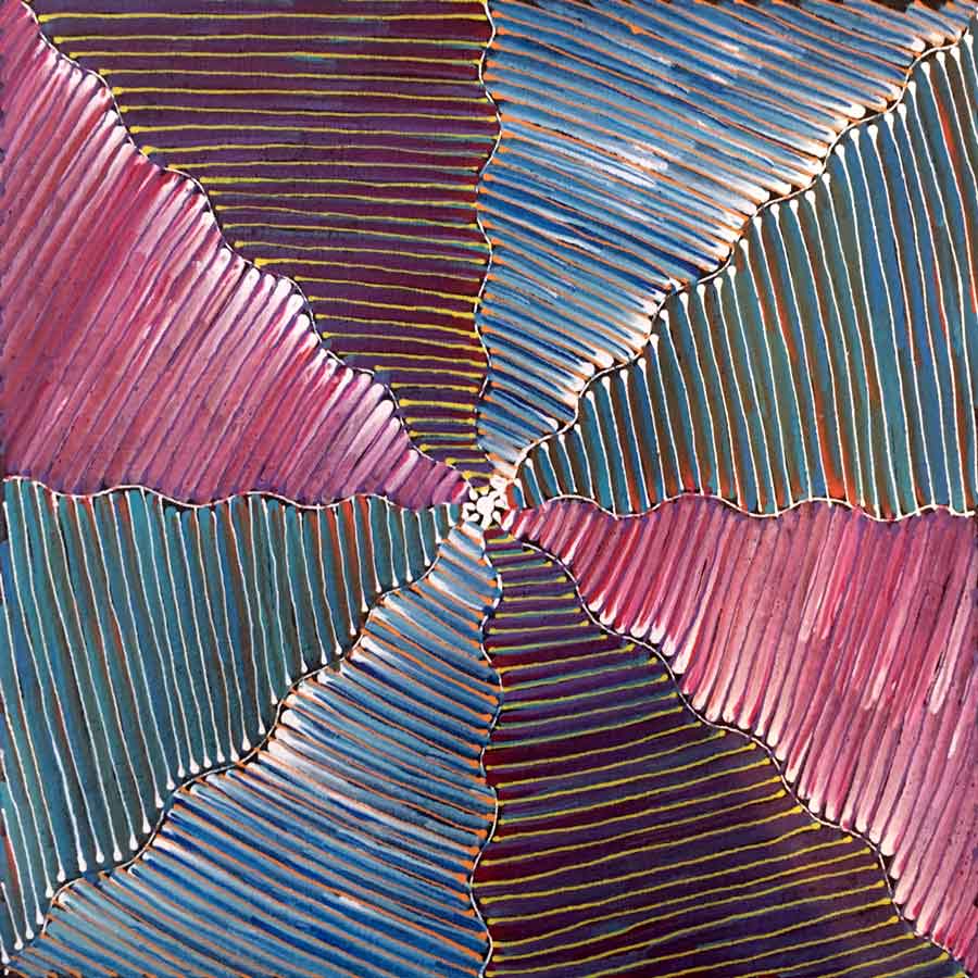 Ngkwerlp (Wild Tobacco) by Violet Payne, 30cm x 30cm. Aboriginal Painting. #AboriginalArt #UtopiaLane