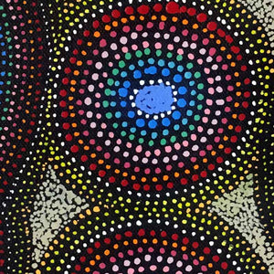 Ntyemeny (Berries) by Thelma Dixon by Thelma Dixon, 30cm x 30cm. Australian Aboriginal Art.