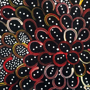 Pencil Yam Seed by Naomi Pwerle by Naomi Pwerle, 30cm x 30cm. Australian Aboriginal Art.
