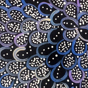 Pencil Yam Seed by Naomi Pwerle by Naomi Pwerle, 30cm x 30cm. Australian Aboriginal Art.