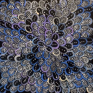 Pencil Yam Seed by Naomi Pwerle by Naomi Pwerle, 30cm x 30cm. Australian Aboriginal Art.