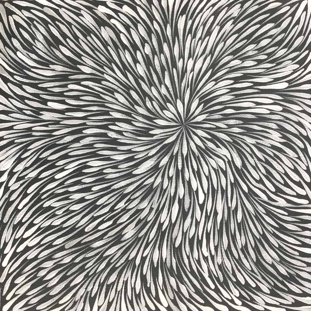 Wild Flowers by Sacha Long Petyarre by Sacha Long Petyarre, 30cm x 30cm. Australian Aboriginal Art.