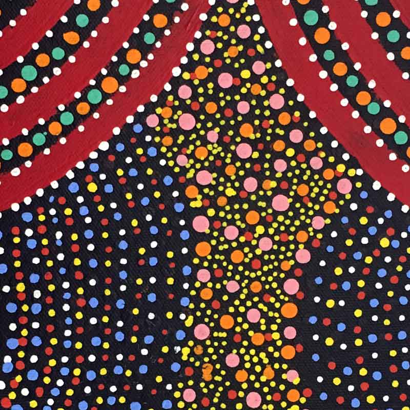 Ntyemeny (Berries) by Shirley Dixon by Shirley Dixon, 30cm x 30cm. Australian Aboriginal Art.