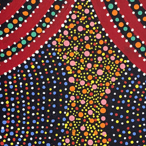 Ntyemeny (Berries) by Shirley Dixon by Shirley Dixon, 30cm x 30cm. Australian Aboriginal Art.