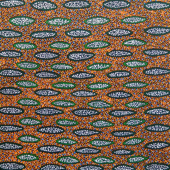 Ilyarnaty by Michelle Lion Kngwarreye by Michelle Lion Kngwarrey, 30cm x 30cm. Australian Aboriginal Art.