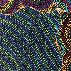 Ntyemeny (Berries) by Maureen Dixon by Maureen Dixon, 30cm x 30cm. Australian Aboriginal Art.
