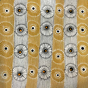 Bush Plum at Aremela Rockhole by June Bird Ngale by June Bird Ngale, 30cm x 30cm. Australian Aboriginal Art.