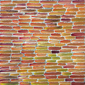 Anaty (Desert Yam) Story by Shakira Petrick by Shakira Petrick, 30cm x 30cm. Australian Aboriginal Art.