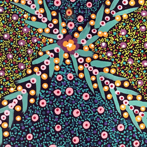 Ntyemeny (Berries) by Maureen Dixon by Maureen Dixon, 30cm x 30cm. Australian Aboriginal Art.