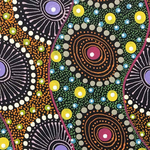 Alpar Seed Story by Karen Bird Ngale by Karen Bird Ngale, 30cm x 30cm. Australian Aboriginal Art.