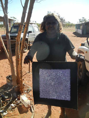 Bush Medicine by Isobel Okai by Isobel Okai, 30cm x 30cm. Australian Aboriginal Art.