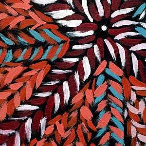 Bush Medicine by Isobel Okai by Isobel Okai, 30cm x 30cm. Australian Aboriginal Art.