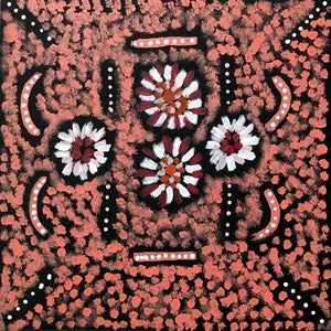 Men's Story by Andy Mpetyane by Andy Mpetyane, 30cm x 30cm. Australian Aboriginal Art.