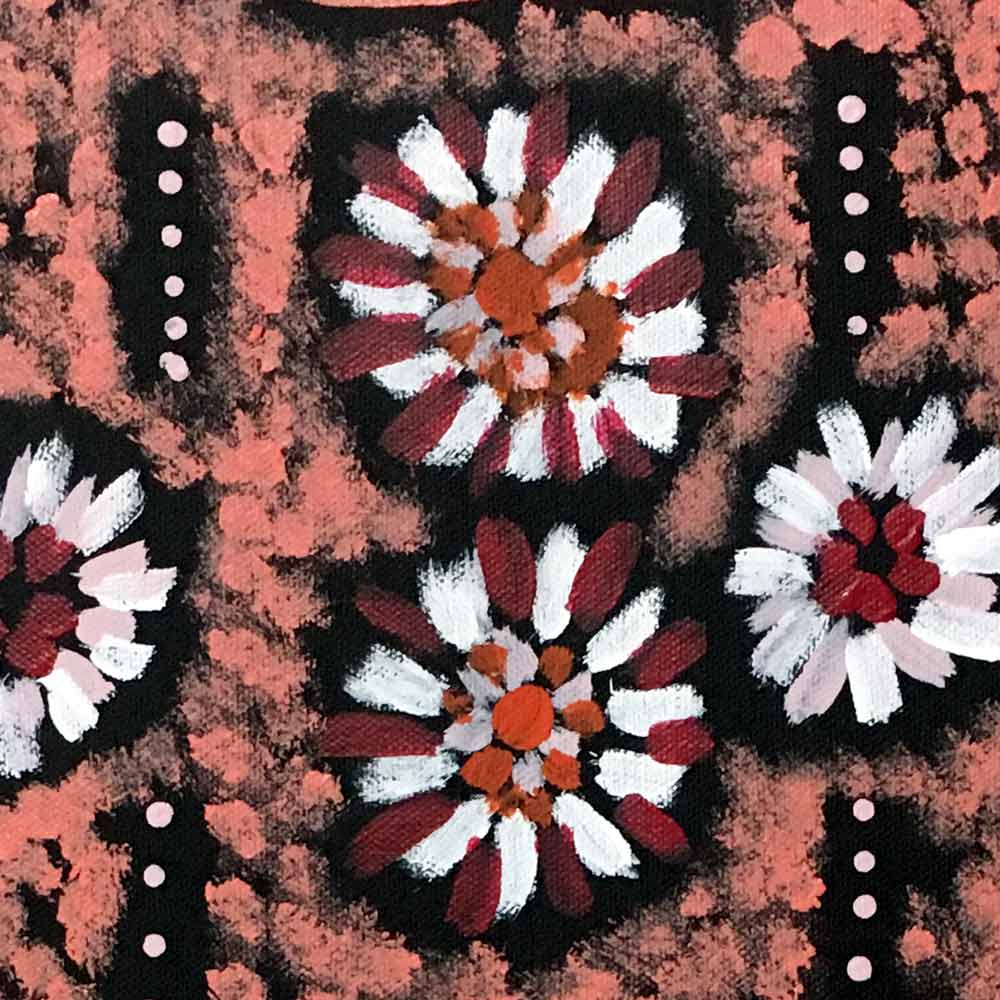 Men's Story by Andy Mpetyane by Andy Mpetyane, 30cm x 30cm. Australian Aboriginal Art.