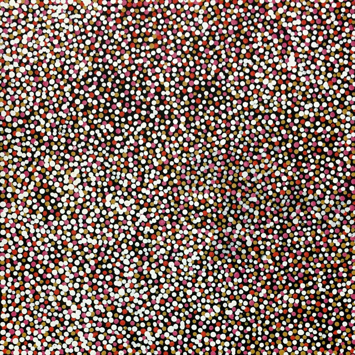 Pencil Yam by Bessie Petyarre by Bessie Petyarre, 30cm x 30cm. Australian Aboriginal Art.