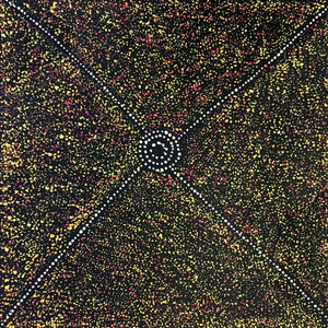 Carol Kunoth Kngwarreye by Carol Kunoth Kngwarreye, 30cm x 30cm. Australian Aboriginal Art.