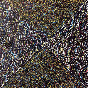 Bush Turkey Story by Cowboy Loy by Cowboy Loy Pwerle, 30cm x 30cm. Australian Aboriginal Art.