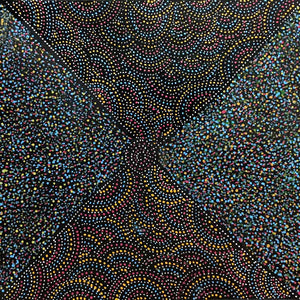 Bush Turkey Story by Cowboy Loy by Cowboy Loy Pwerle, 30cm x 30cm. Australian Aboriginal Art.