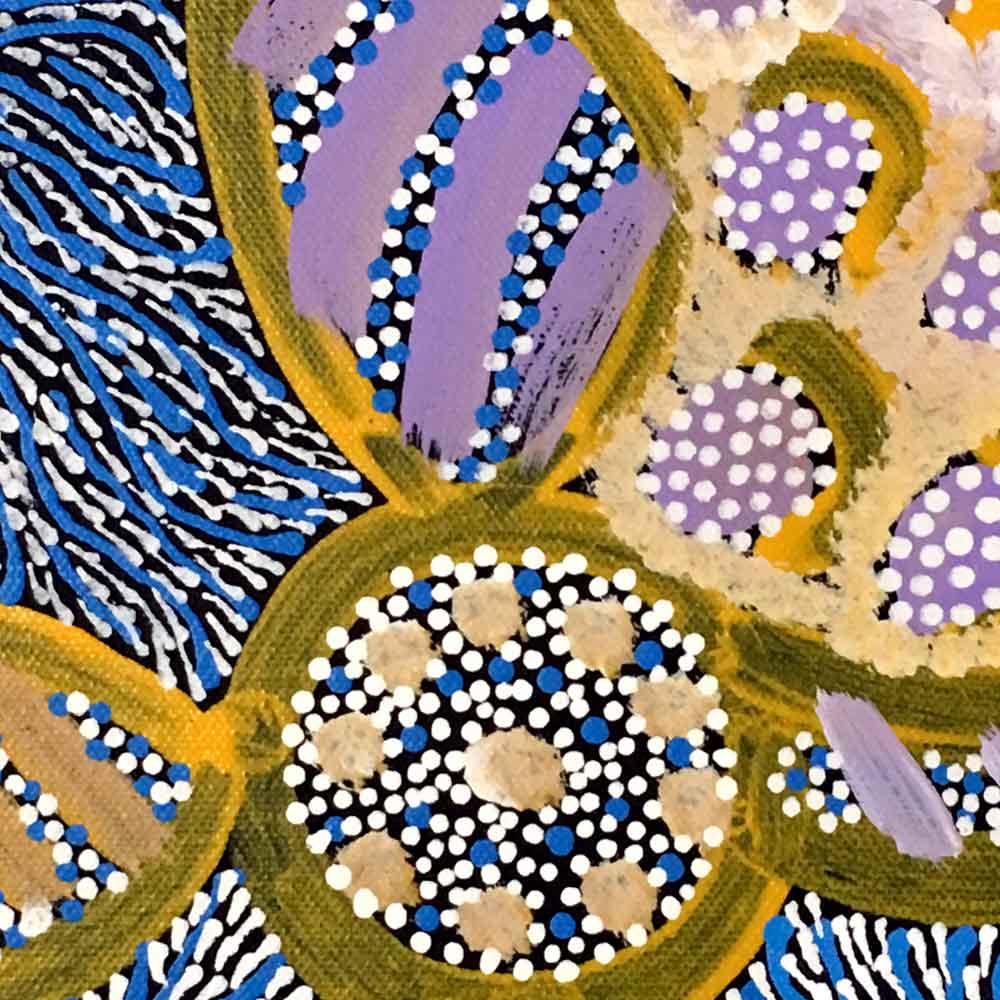 Alhepalh by Janice Clarke Kngwarreye by Janice Clarke Kngwarreye, 30cm x 30cm. Australian Aboriginal Art.