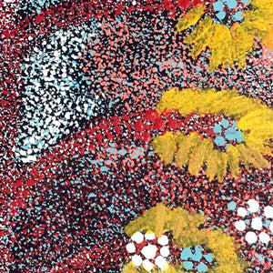 Honey Flowers by Doreen Payne Petyarre by Doreen Payne Petyarre, 30cm x 30cm. Australian Aboriginal Art.